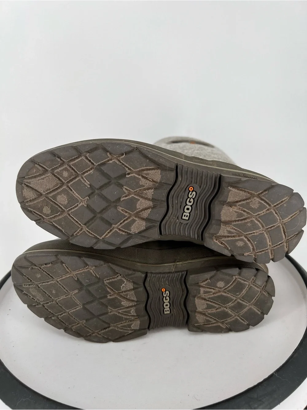 Bogs Olive Green and Heather Gray Tall Knit Waterproof Boots